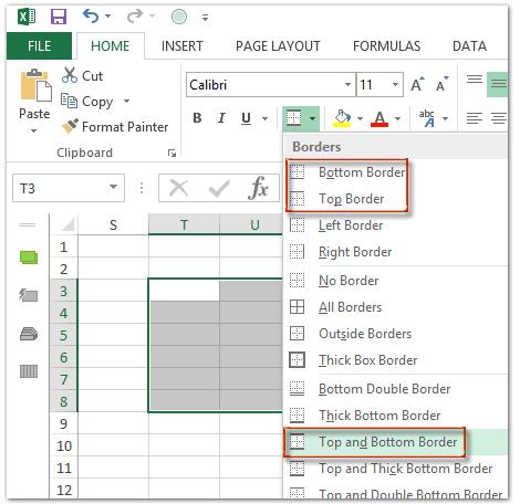 Hướng dẫn tạo đường viền ngang trong Excel
